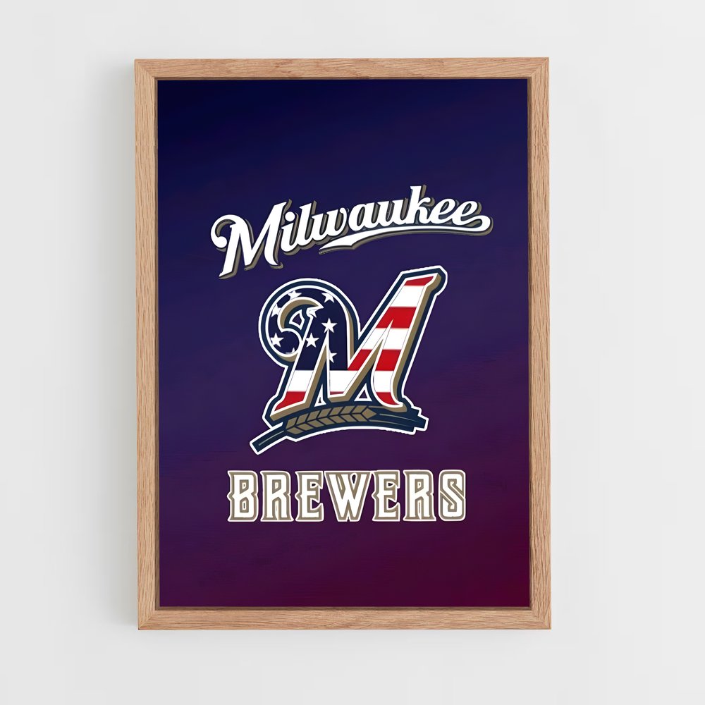 Poster Brewers Nation – affiche Baseball (vue 4)